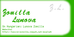 zomilla lunova business card